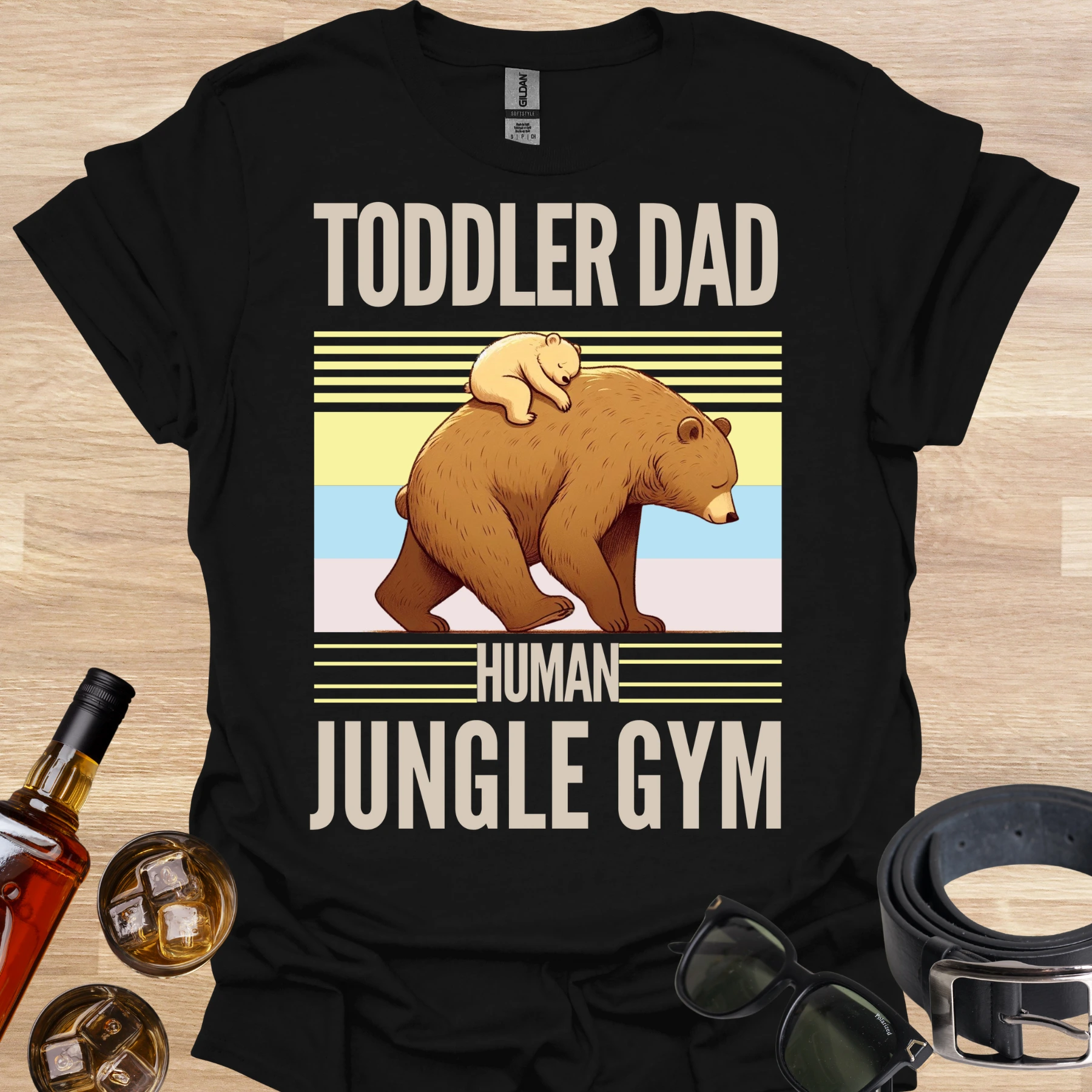 Toddler Dad Human Jungle Gym T-Shirt black