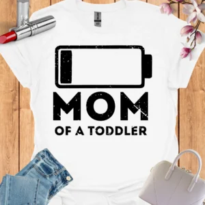 no battery toddler mom shirt white