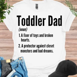 toddler dad noun tee white