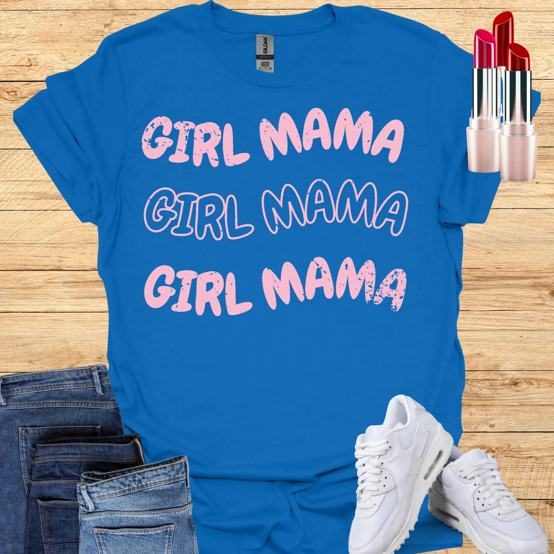 girl mama triple tee royal