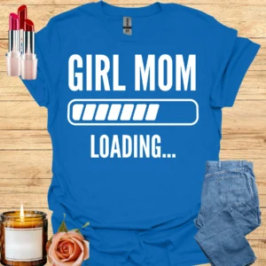girl mom loading tee royal