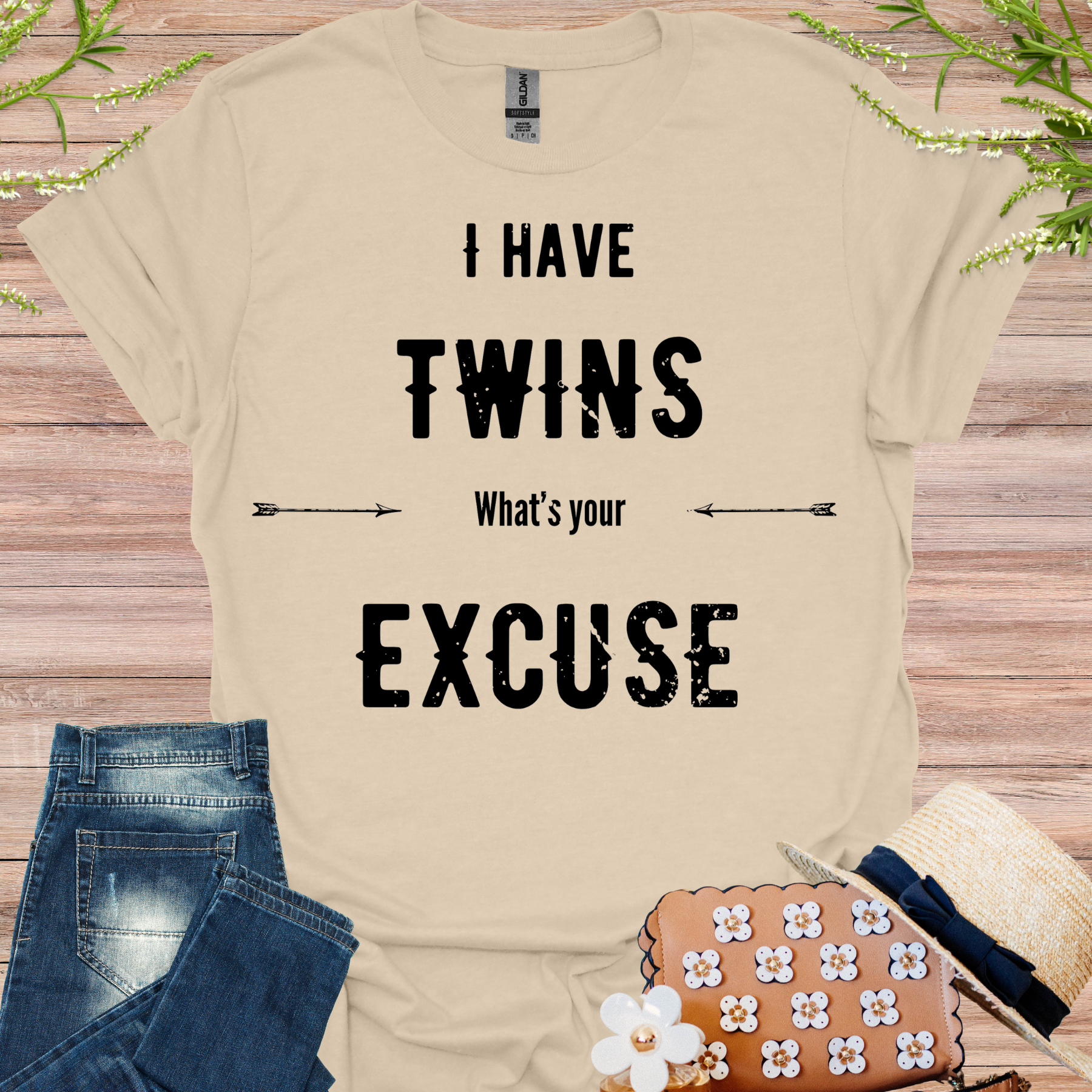 i have twins, whats your excuse unique shirt sand