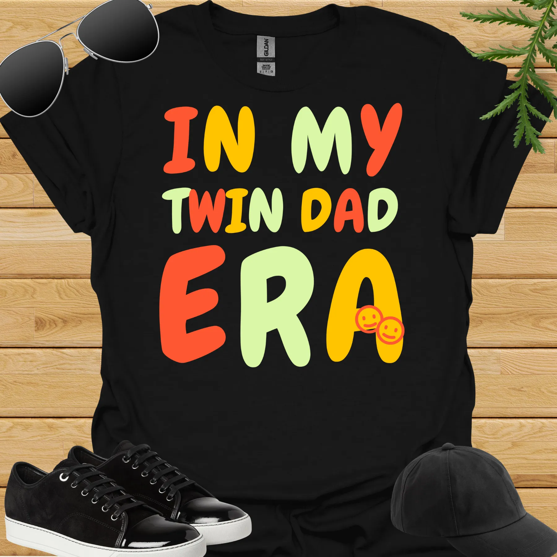 in my twin dad era tee black