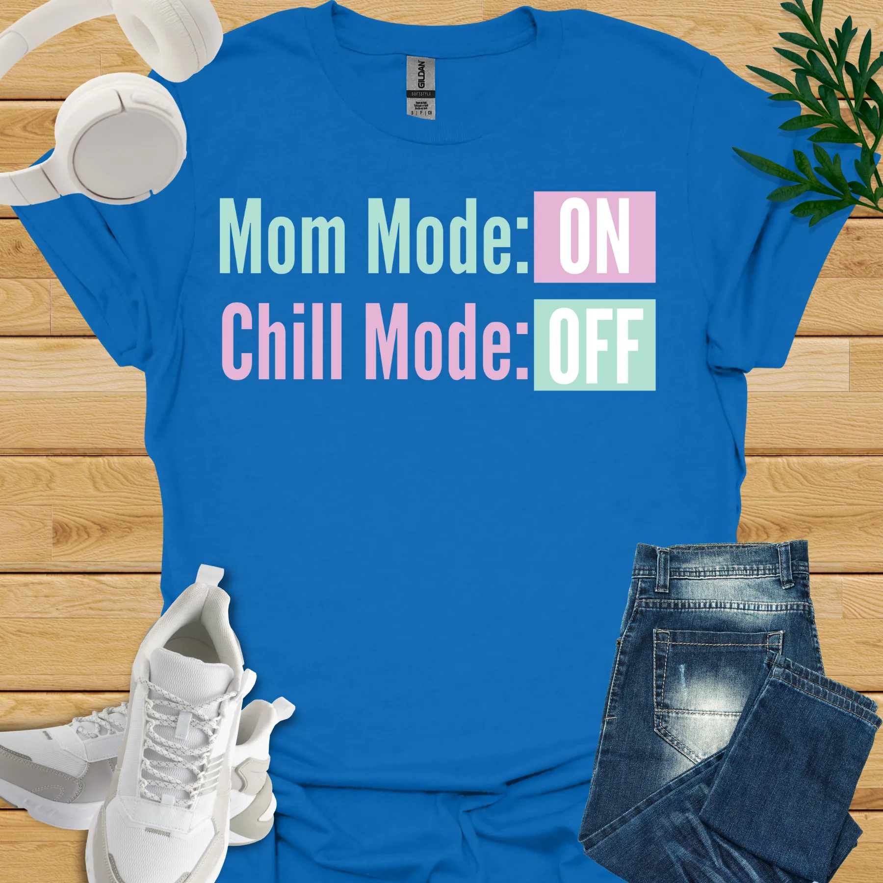 twin mom mode on, chill mode off shirt royal