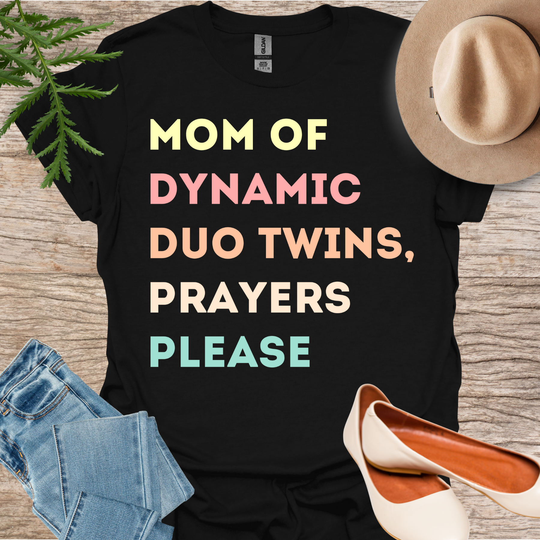 mom of twins prayers please shirt black