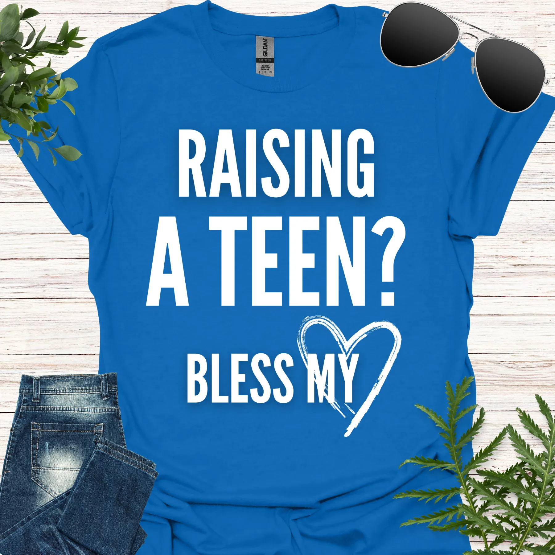 raising a teen raise my heart tee royal