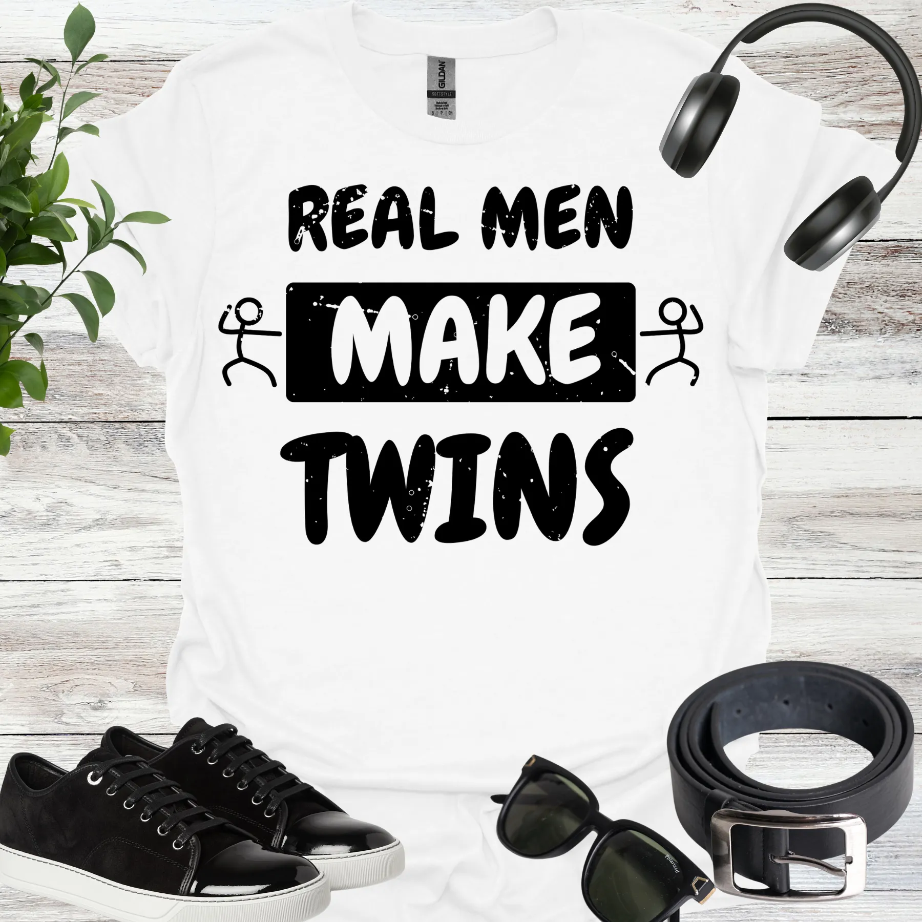 real men make twins t-shirt