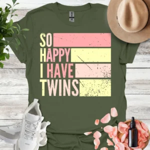 so happy i have twins military green