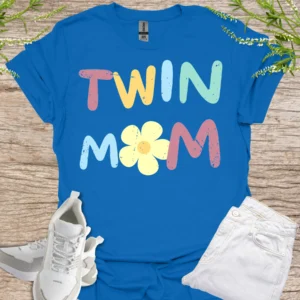 twin mom flower tee royal