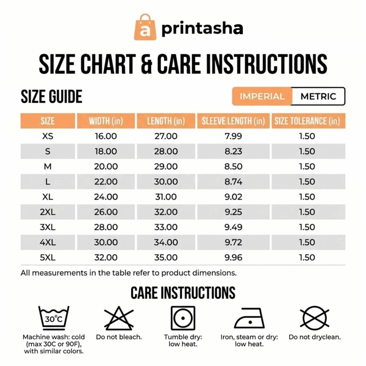 size-chart-gildan-64000-printasha